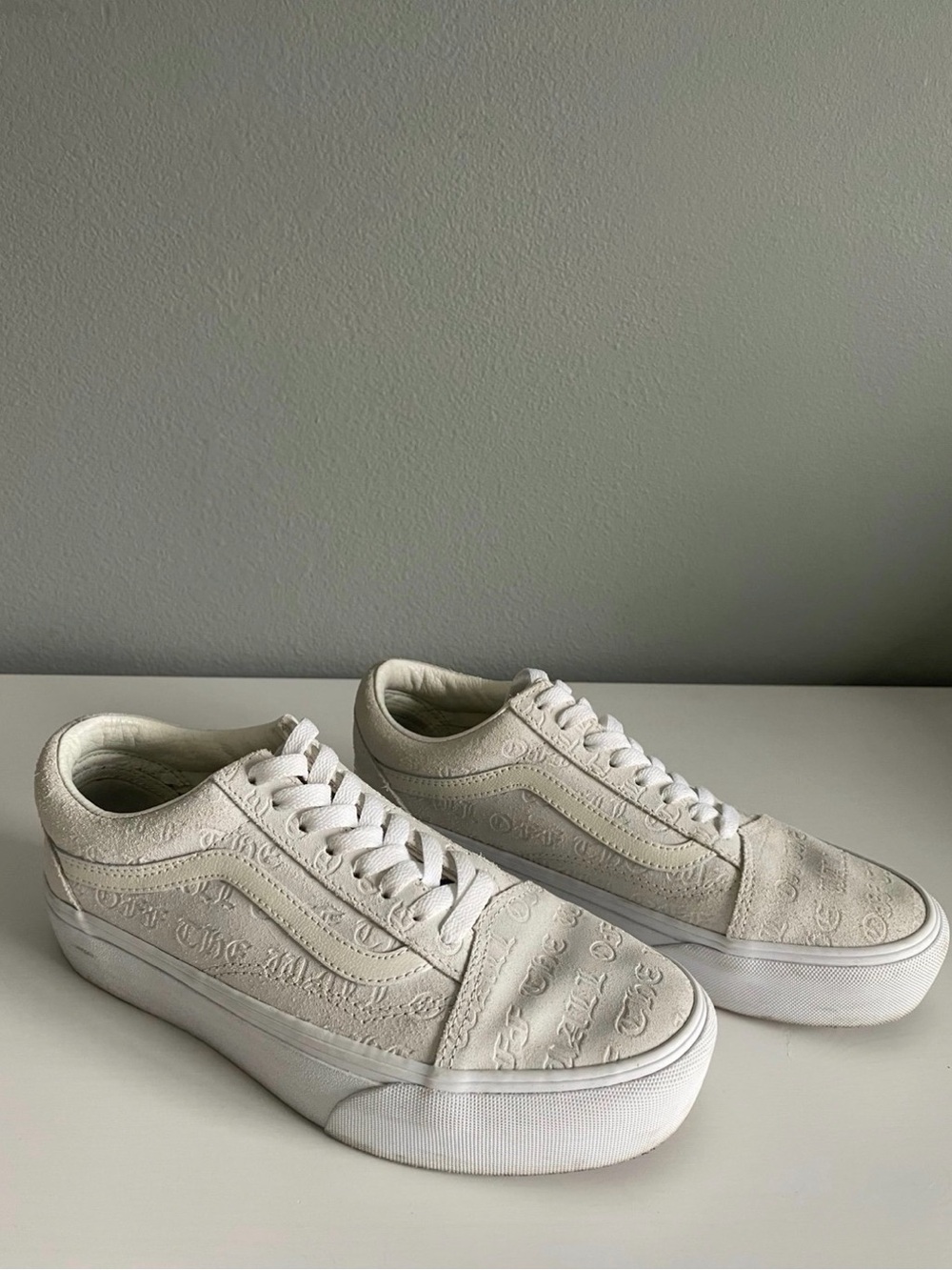 Vans Women’s Platform Sneakers in Off-White/Cream